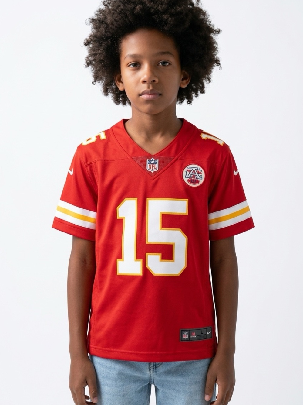 NFL x NIKE | On Field NEW Chiefs Jersey Patrick Mahomes #15 Kids Size Large